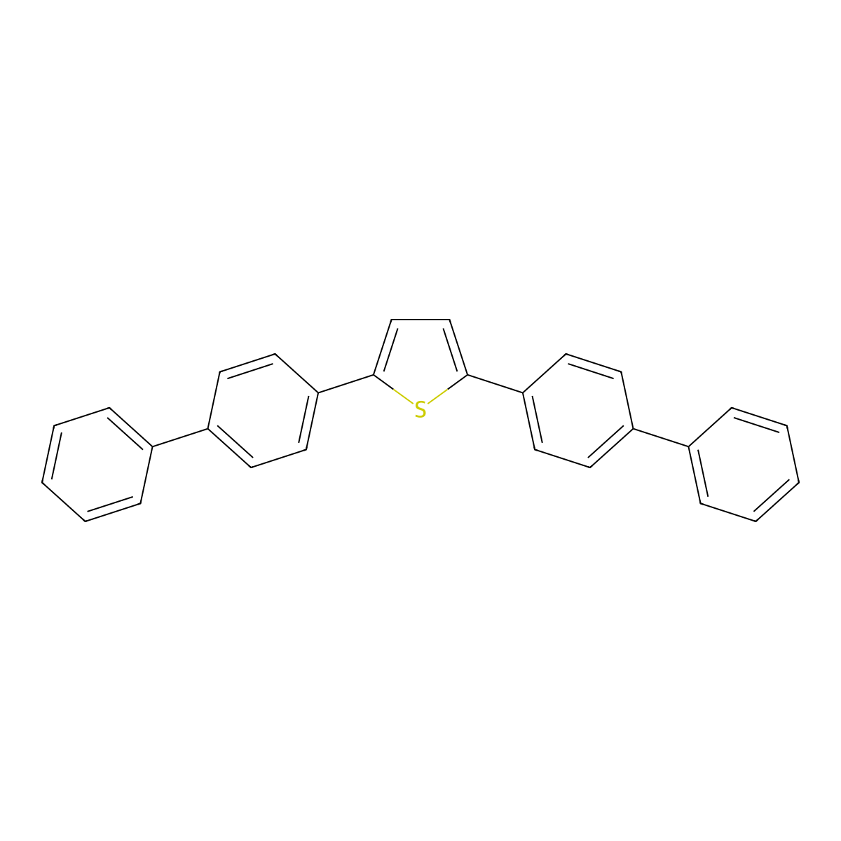 2,5-Bis(4-biphenylyl)thiophene molecular structure, CAS 56316-86-0
