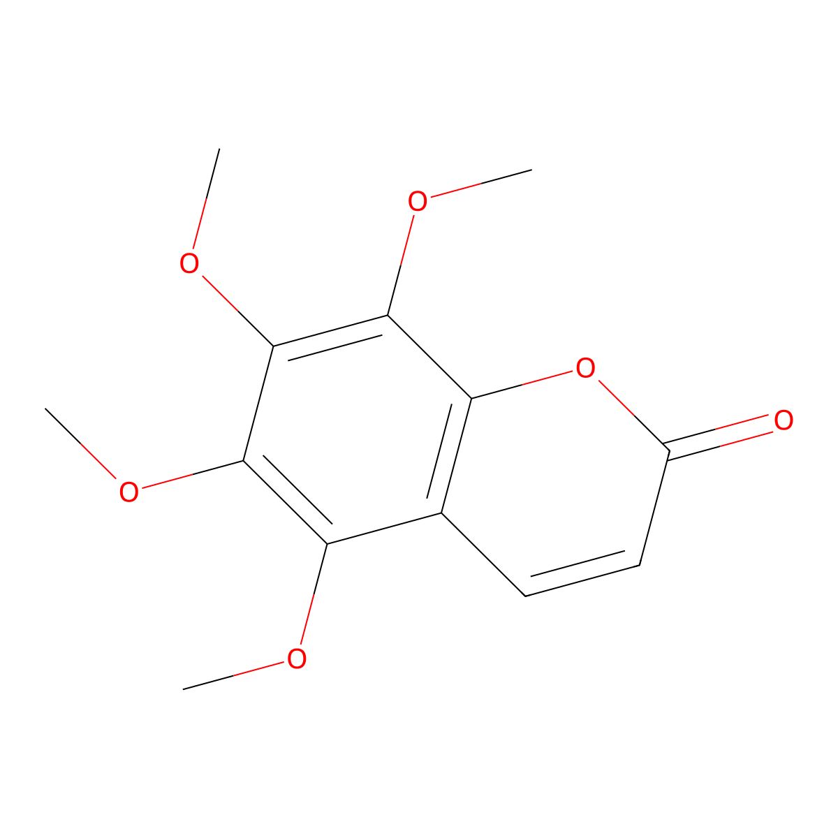 5,6,7,8-Tetramethoxycoumarin molecular structure, CAS 56317-15-8