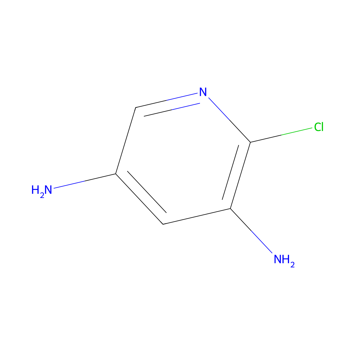 2-Chloropyridine-3,5-diamine molecular structure, CAS 5632-81-5