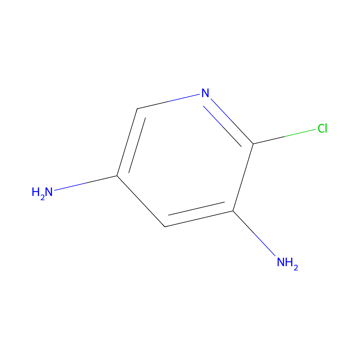 2-Chloropyridine-3,5-diamine molecular structure, CAS 5632-81-5