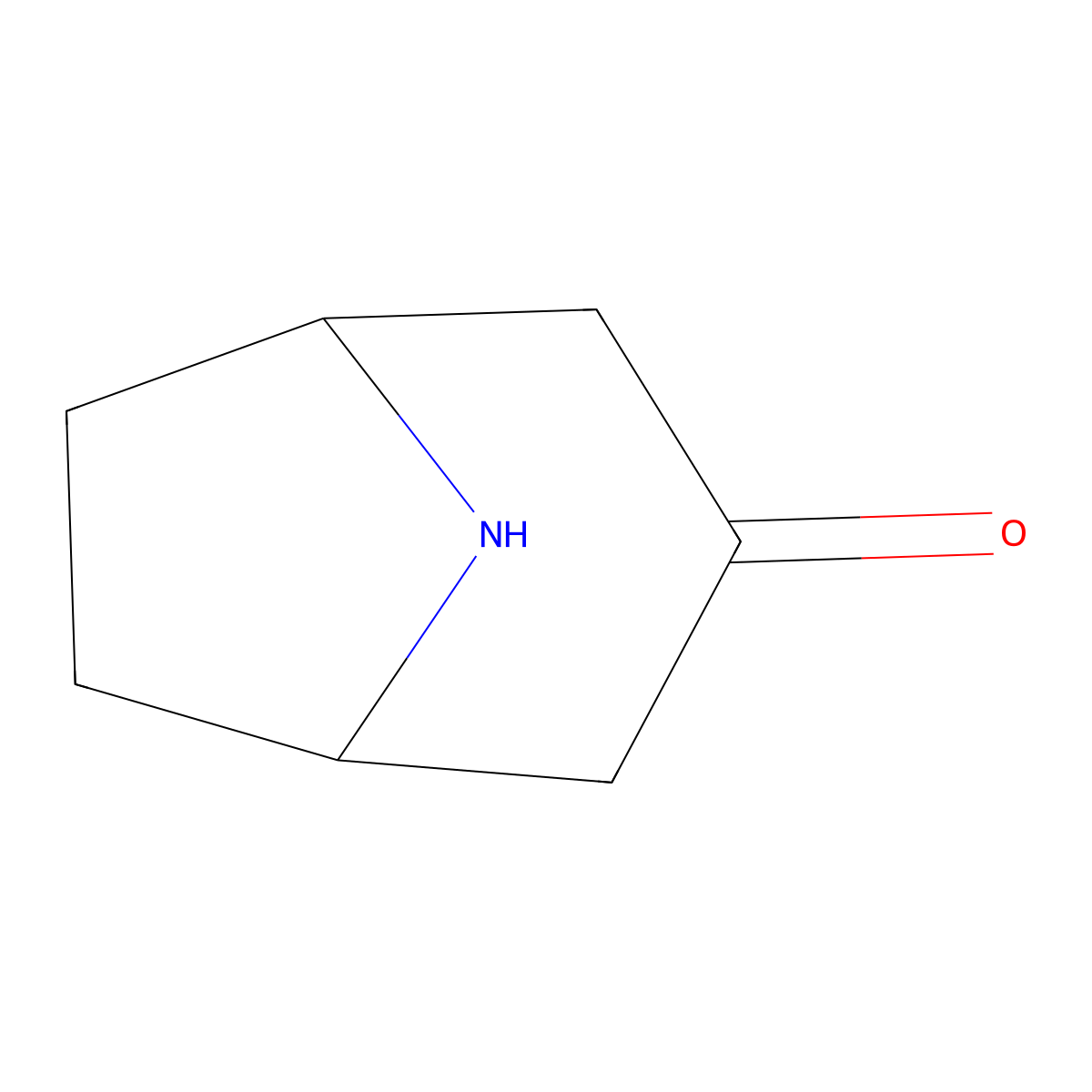 8-Azabicyclo(3.2.1)octan-3-one molecular structure, CAS 5632-84-8