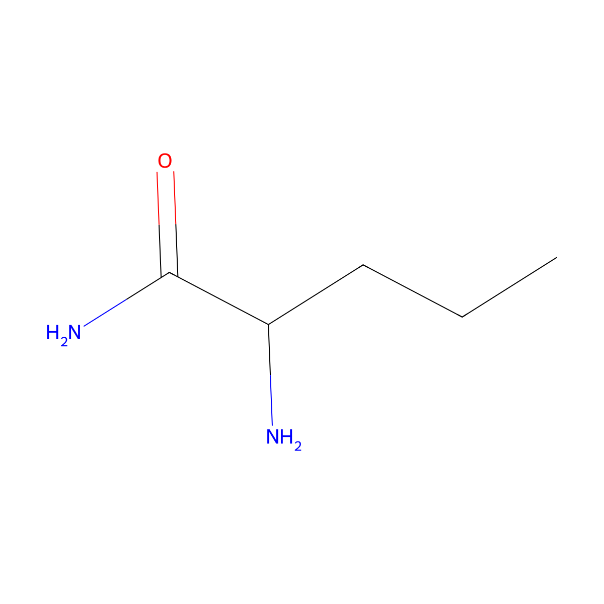 2-Aminopentanamide molecular structure, CAS 5632-86-0