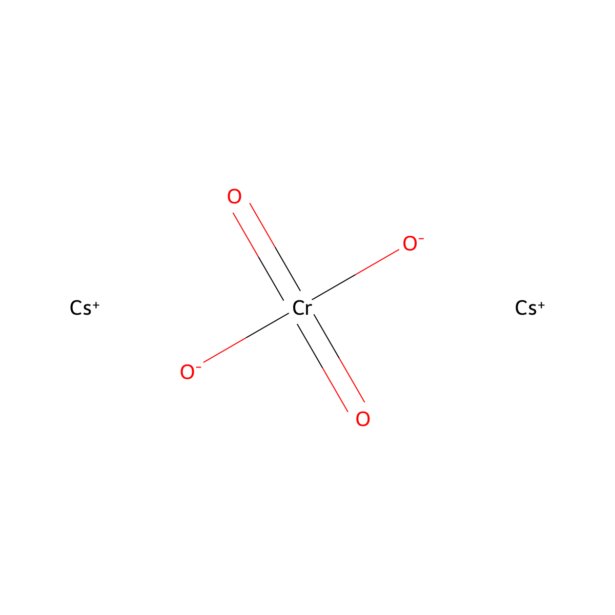 Cesium chromate (Cs2CrO4) molecular structure, CAS 56320-90-2