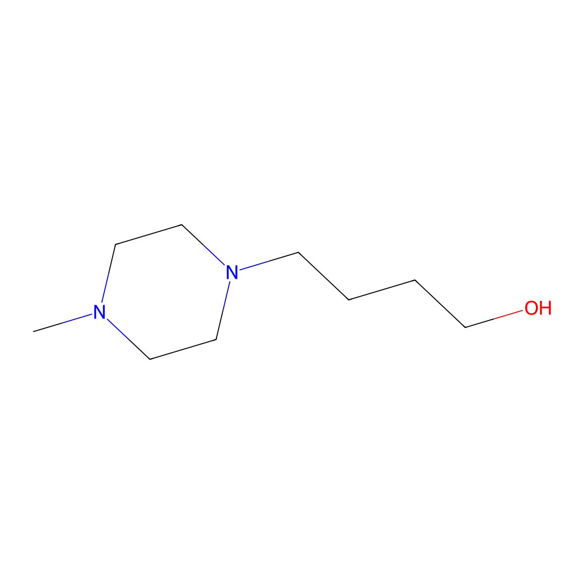 4-(4-Methylpiperazin-1-yl)butan-1-ol molecular structure, CAS 56323-03-6