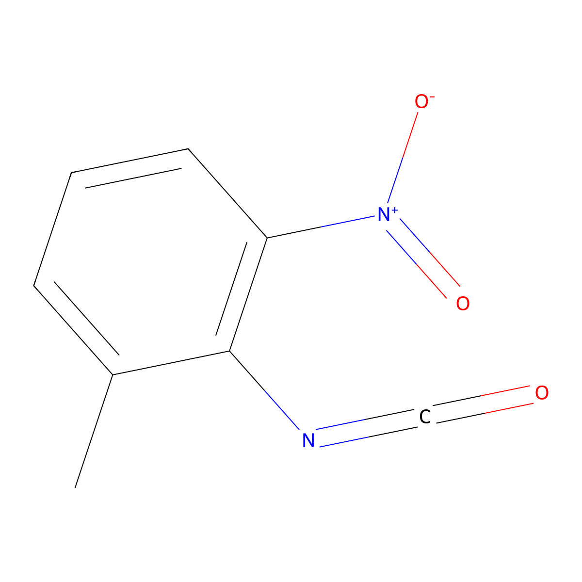 2-Methyl-6-nitrophenyl isocyanate molecular structure, CAS 56327-78-7