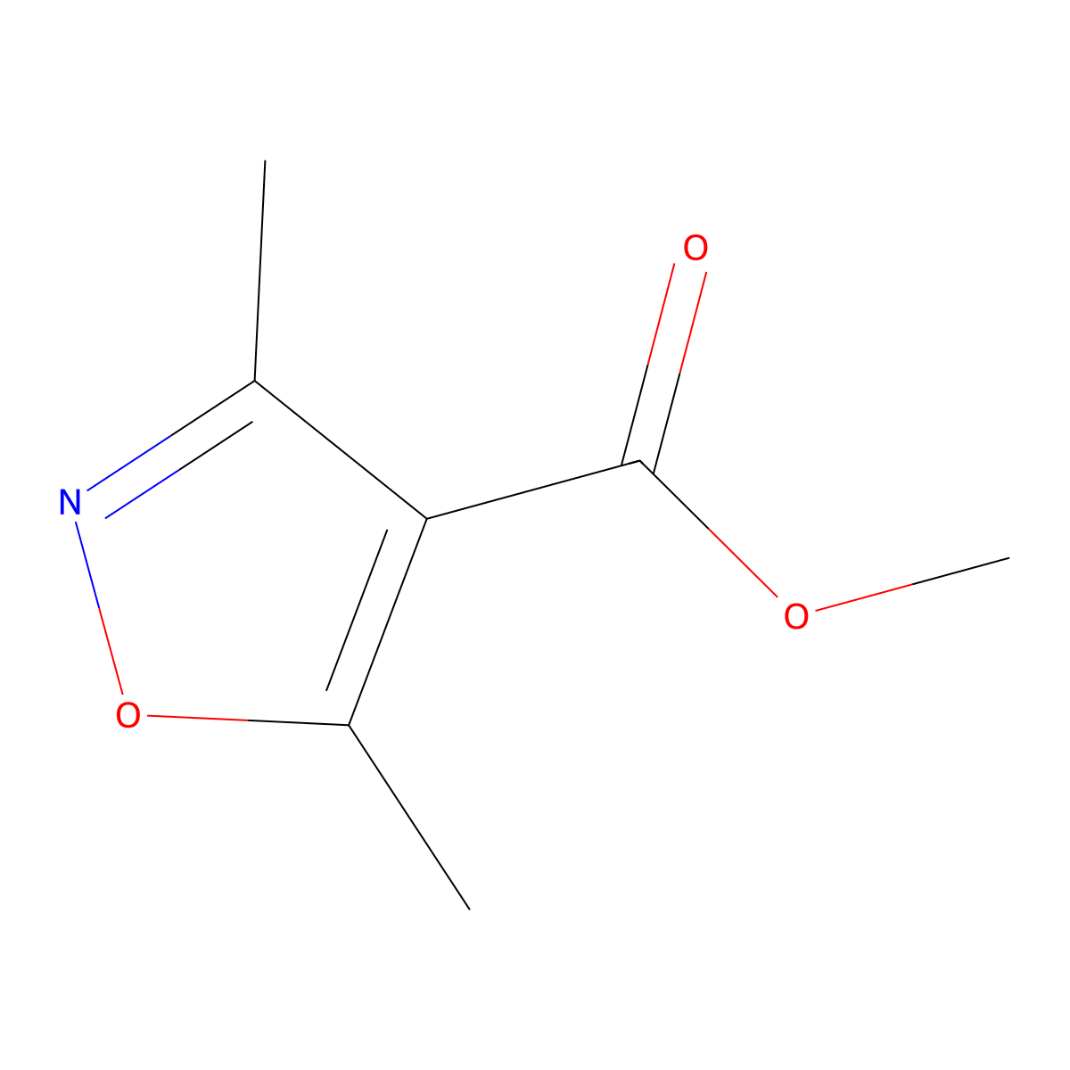 Methyl 3,5-dimethylisoxazole-4-carboxylate molecular structure, CAS 56328-87-1