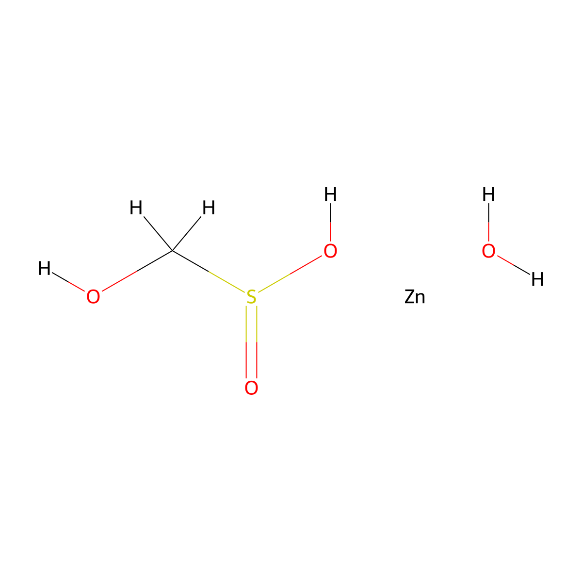 Hydroxy(hydroxymethanesulphinato-O1,O2)zinc molecular structure, CAS 56329-30-7