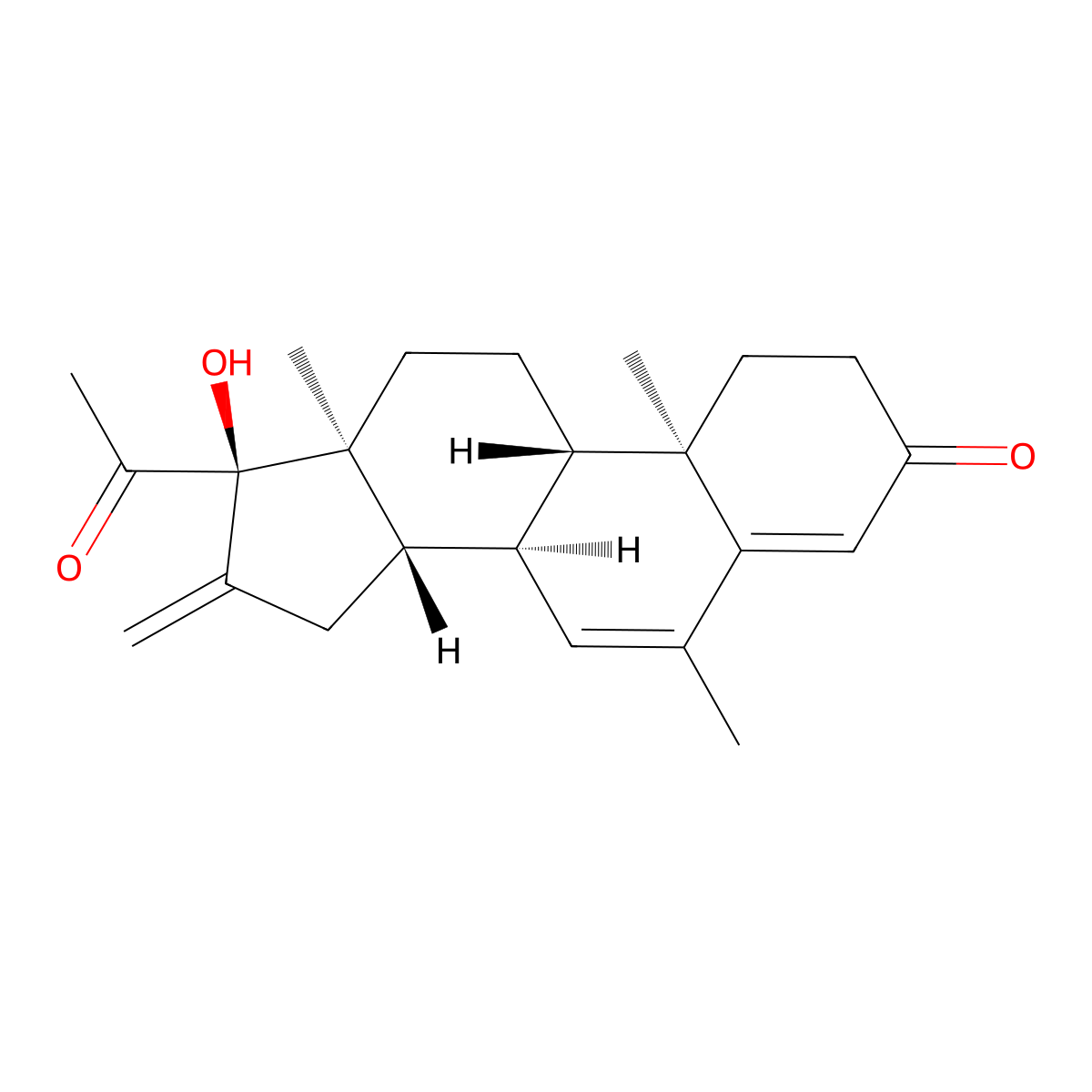 Melengestrol molecular structure, CAS 5633-18-1