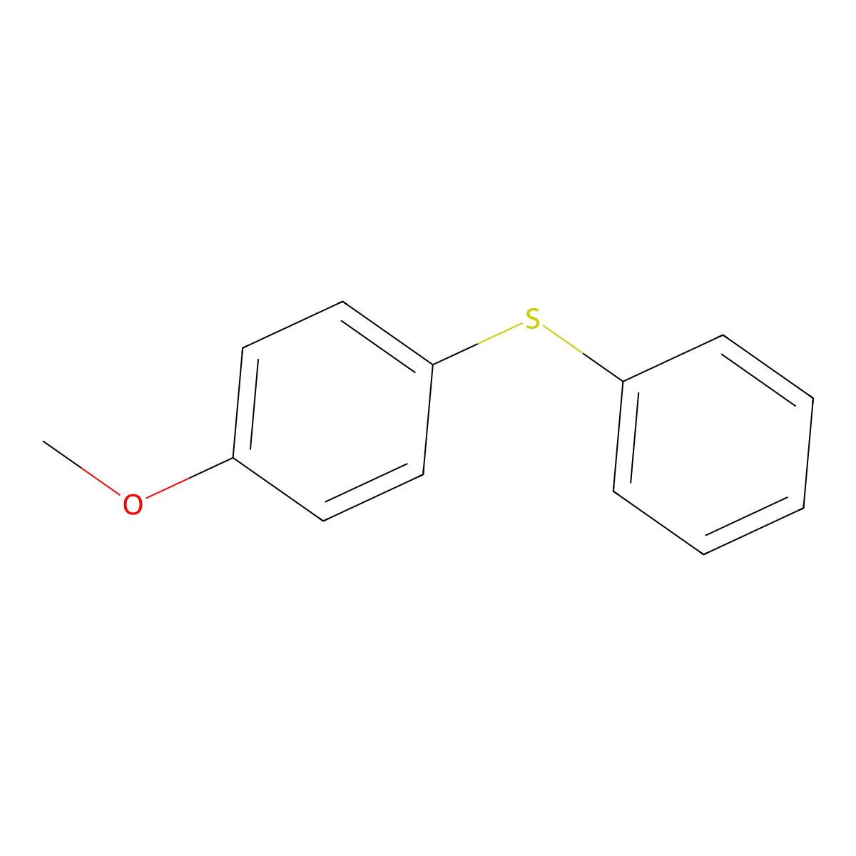 Benzene, 1-methoxy-4-(phenylthio)- molecular structure, CAS 5633-57-8