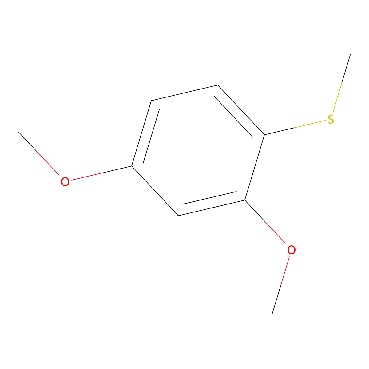 2,4-Dimethoxyphenyl methyl sulfide molecular structure, CAS 5633-61-4