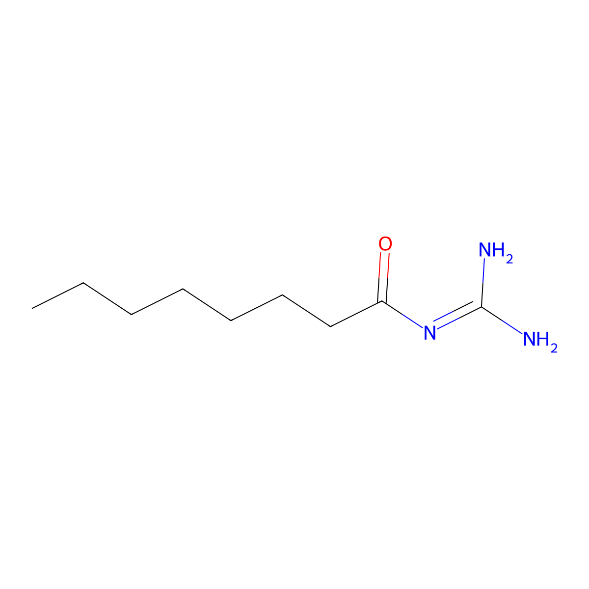 N-Amidinooctanamide molecular structure, CAS 5633-74-9