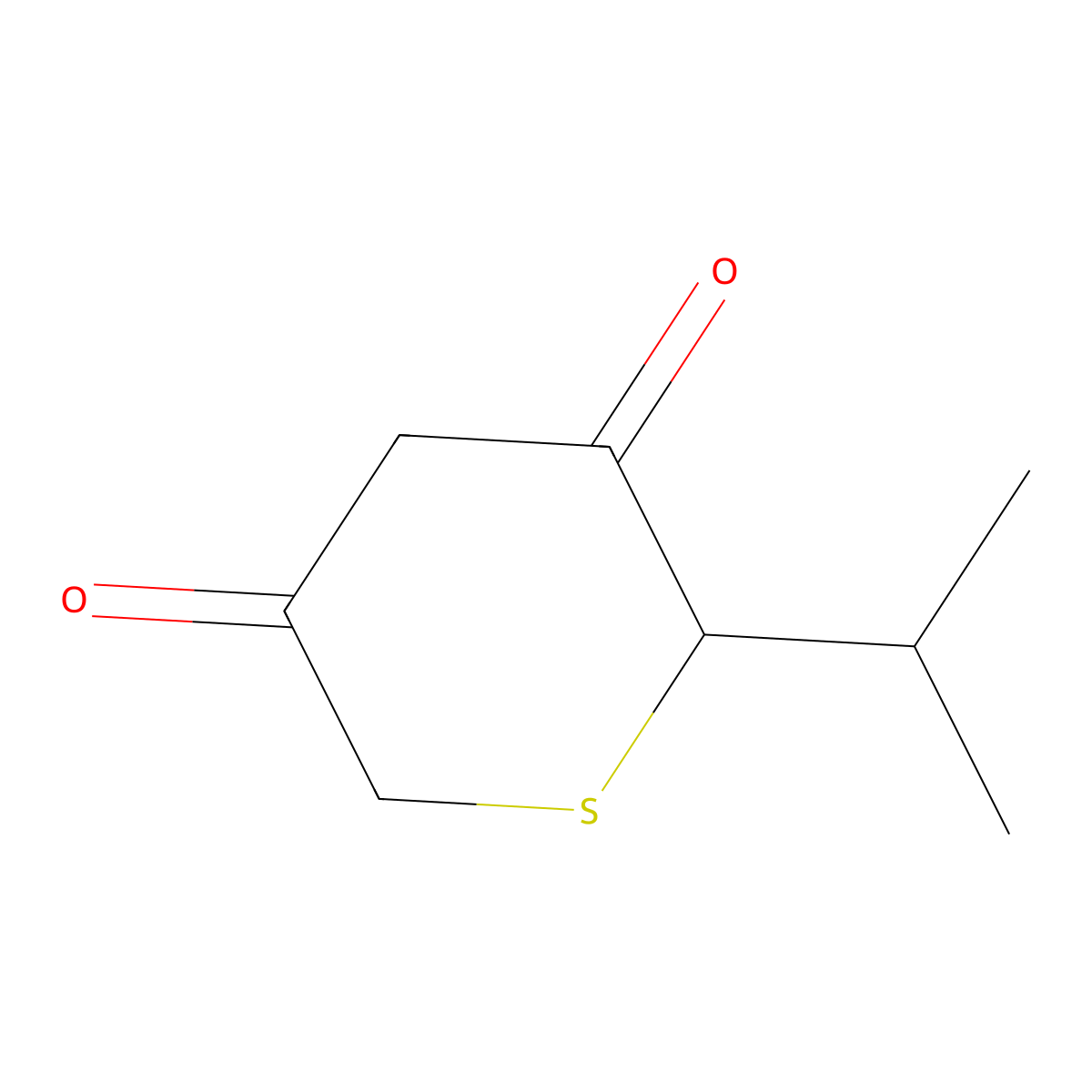 2-(Propan-2-YL)thiane-3,5-dione molecular structure, CAS 56337-47-4
