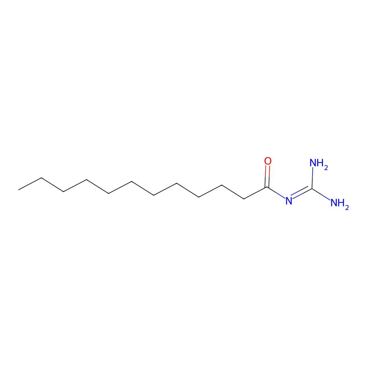 N-Amidinododecanamide molecular structure, CAS 5634-27-5