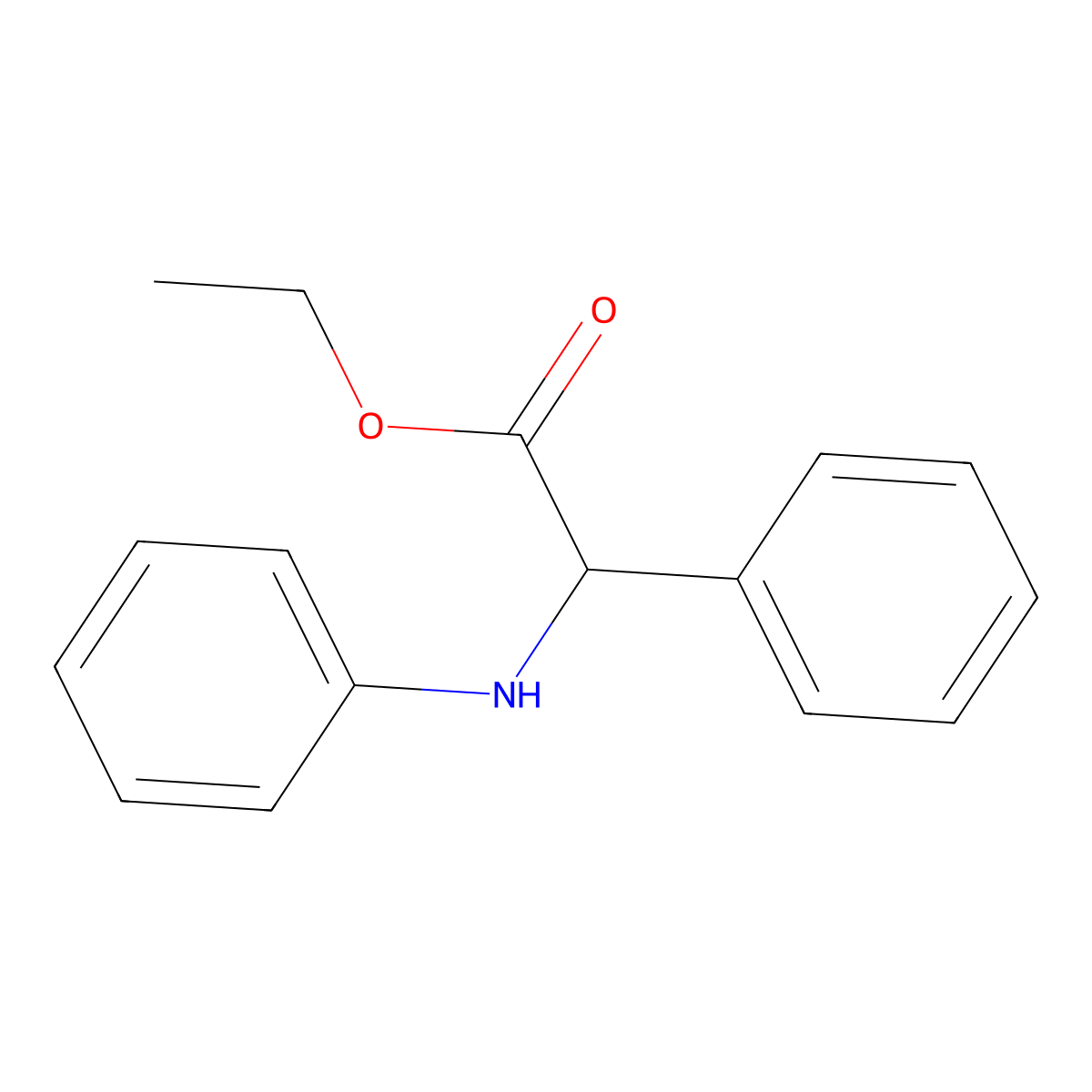 Phenyl-phenylamino-acetic acid ethyl ester molecular structure, CAS 5634-58-2