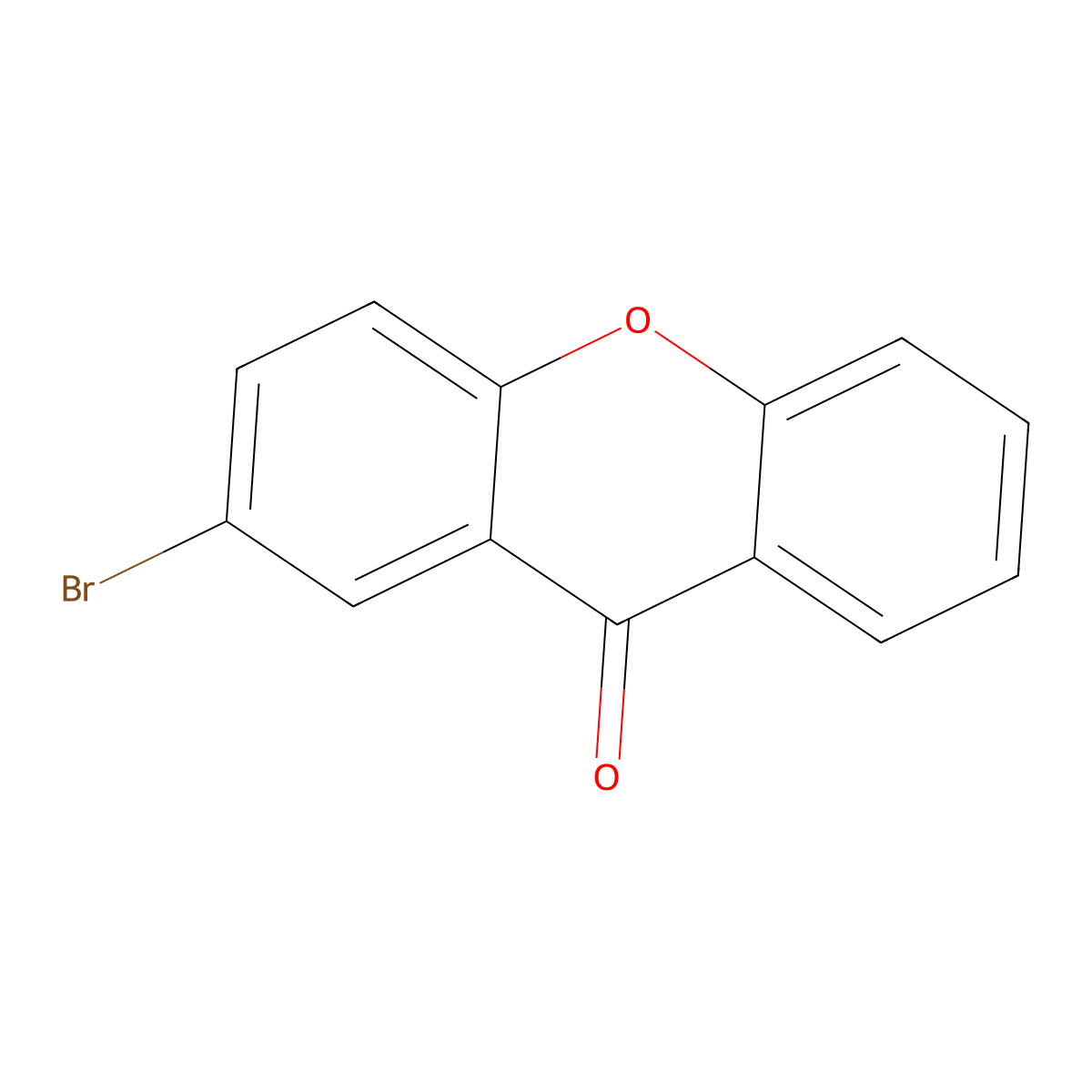 2-Bromo-9-xanthenone molecular structure, CAS 56341-31-2
