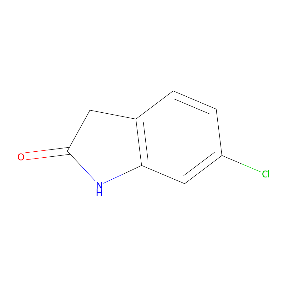 6-Chloro-1,3-dihydroindol-2-one molecular structure, CAS 56341-37-8