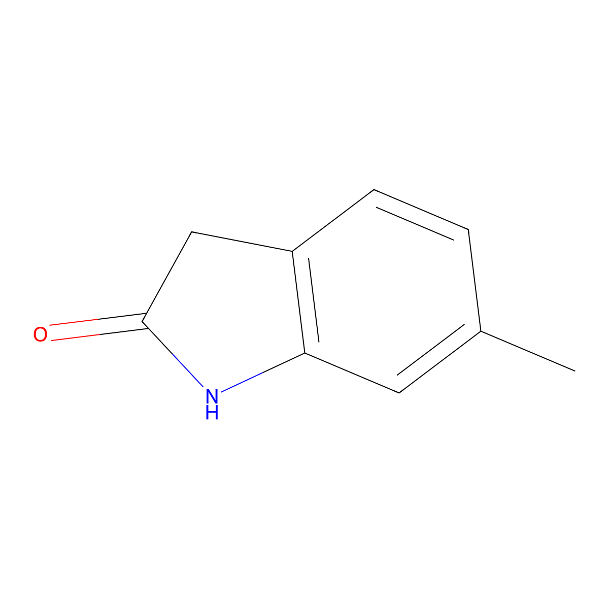 6-Methylindolin-2-one molecular structure, CAS 56341-38-9
