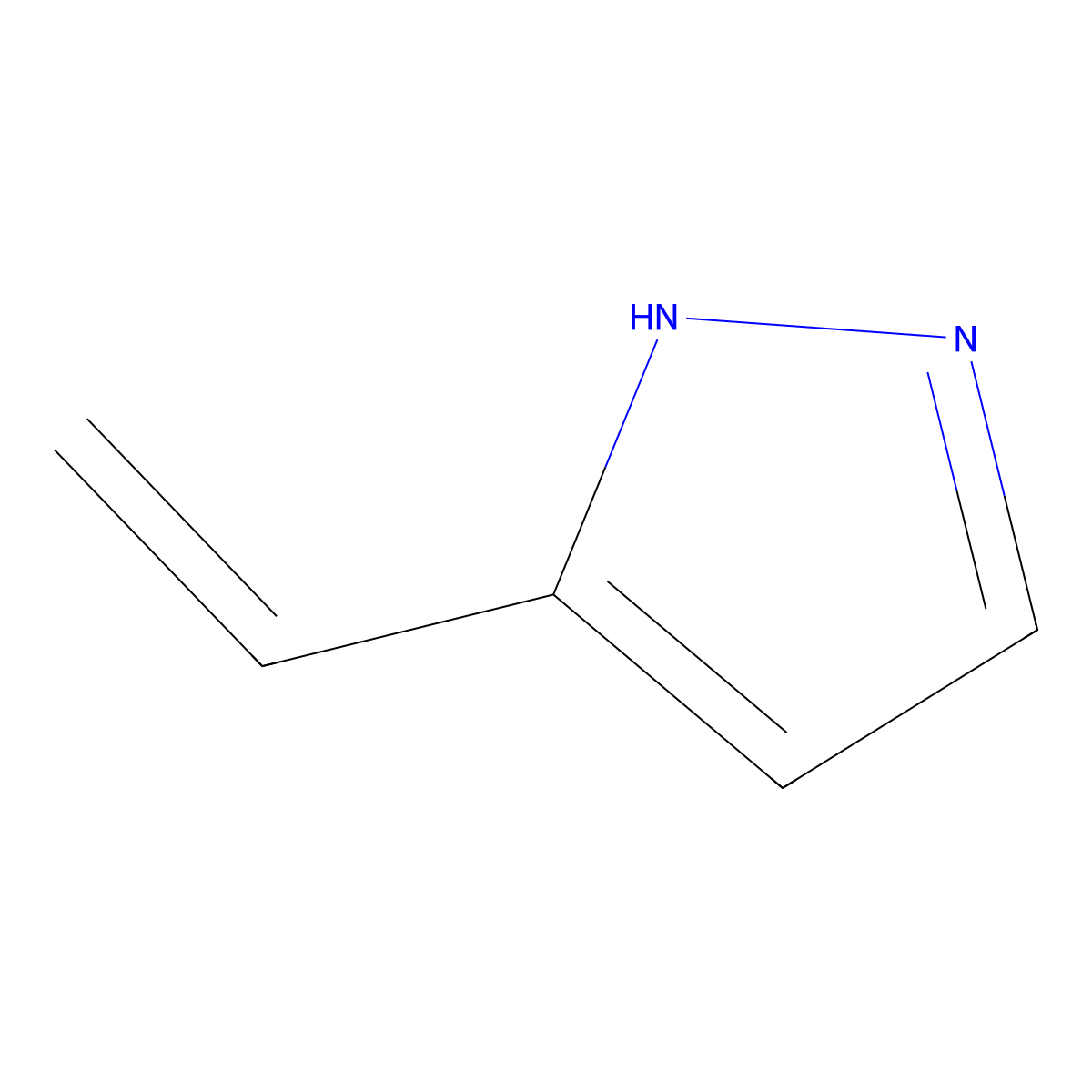 3-Ethenyl-1H-pyrazole molecular structure, CAS 56342-52-0