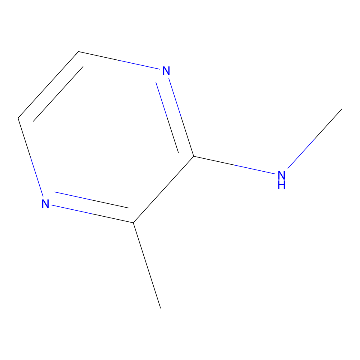 N,3-Dimethylpyrazin-2-amine molecular structure, CAS 56343-46-5