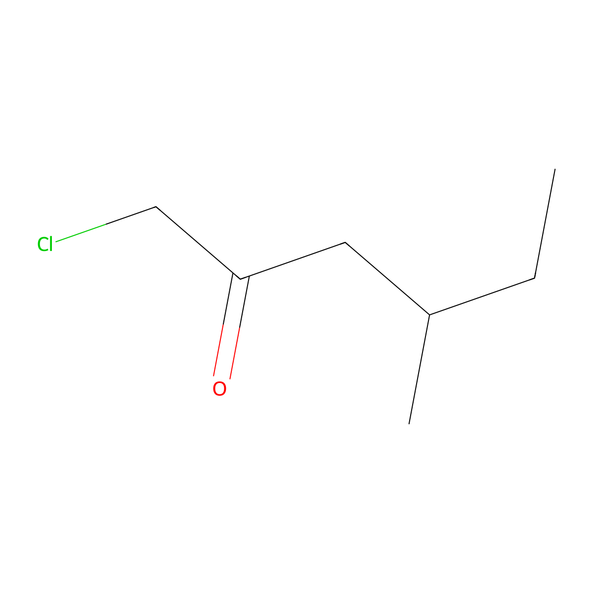 1-Chloro-4-methylhexan-2-one molecular structure, CAS 56346-72-6
