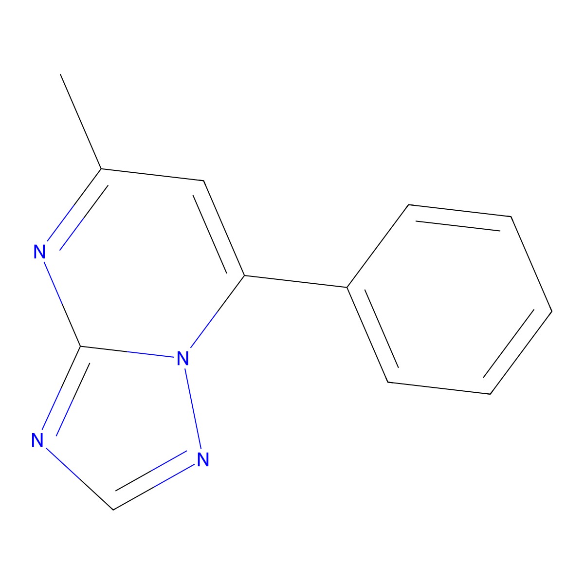 5-Methyl-7-phenyl-[1,2,4]triazolo[1,5-a]pyrimidine molecular structure, CAS 56347-09-2