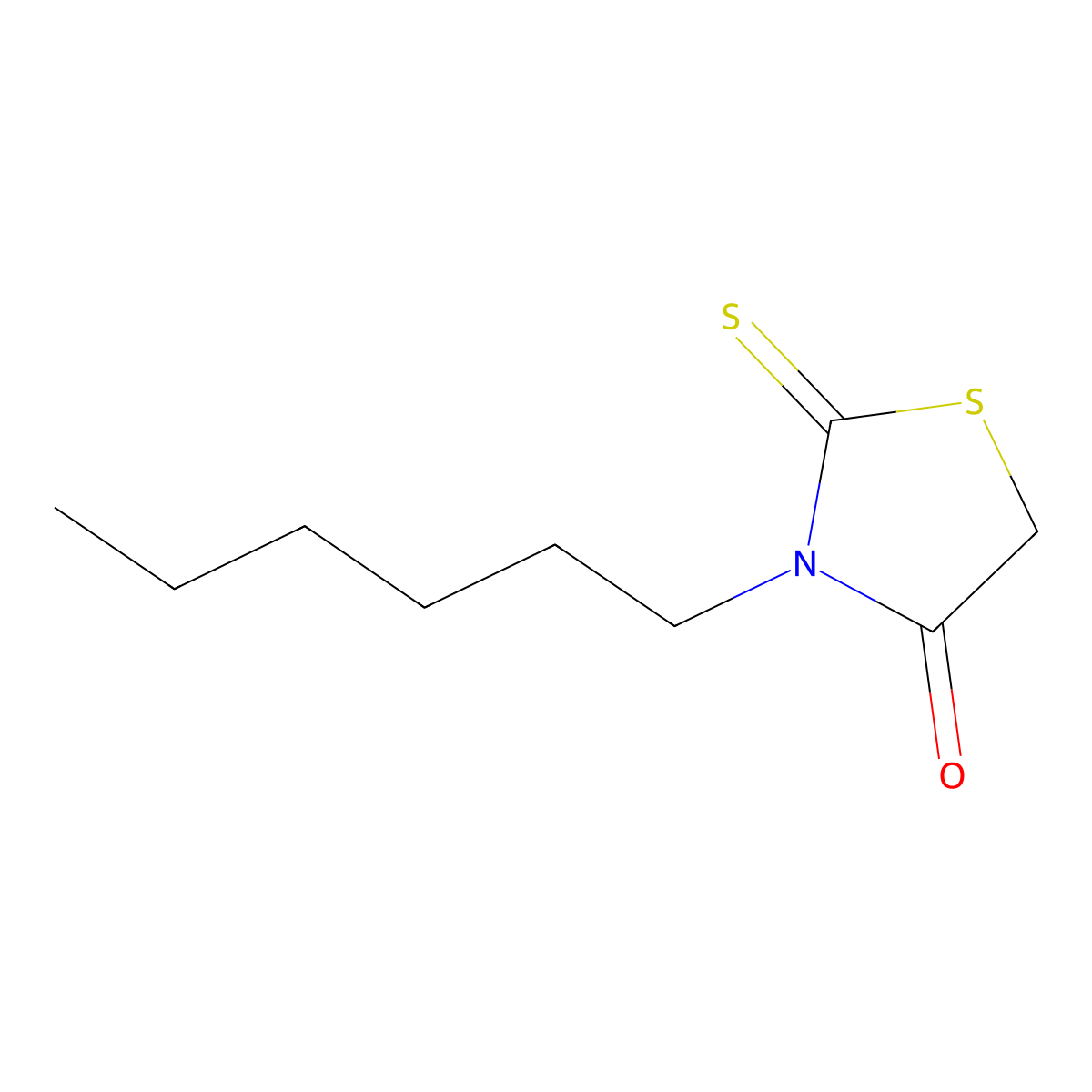 3-Hexyl-2-thioxo-1,3-thiazolidin-4-one molecular structure, CAS 56347-27-4