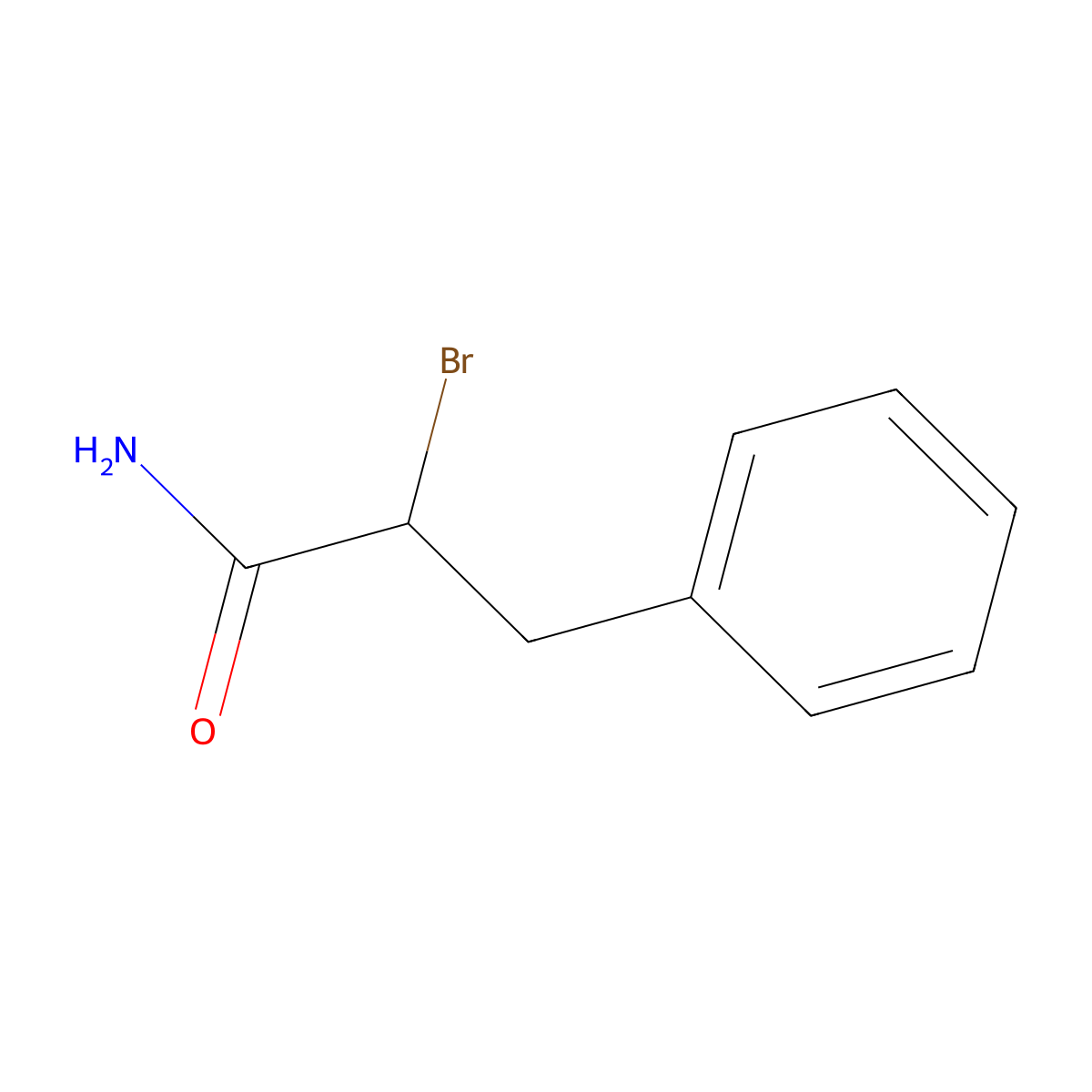 2-Bromo-3-phenylpropanamide molecular structure, CAS 56348-67-5