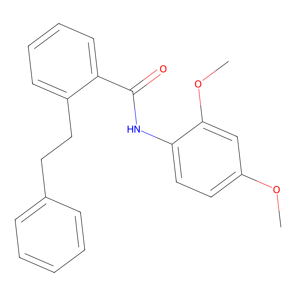 N-(2,4-dimethoxyphenyl)-2-(2-phenylethyl)benzamide molecular structure, CAS 5635-28-9