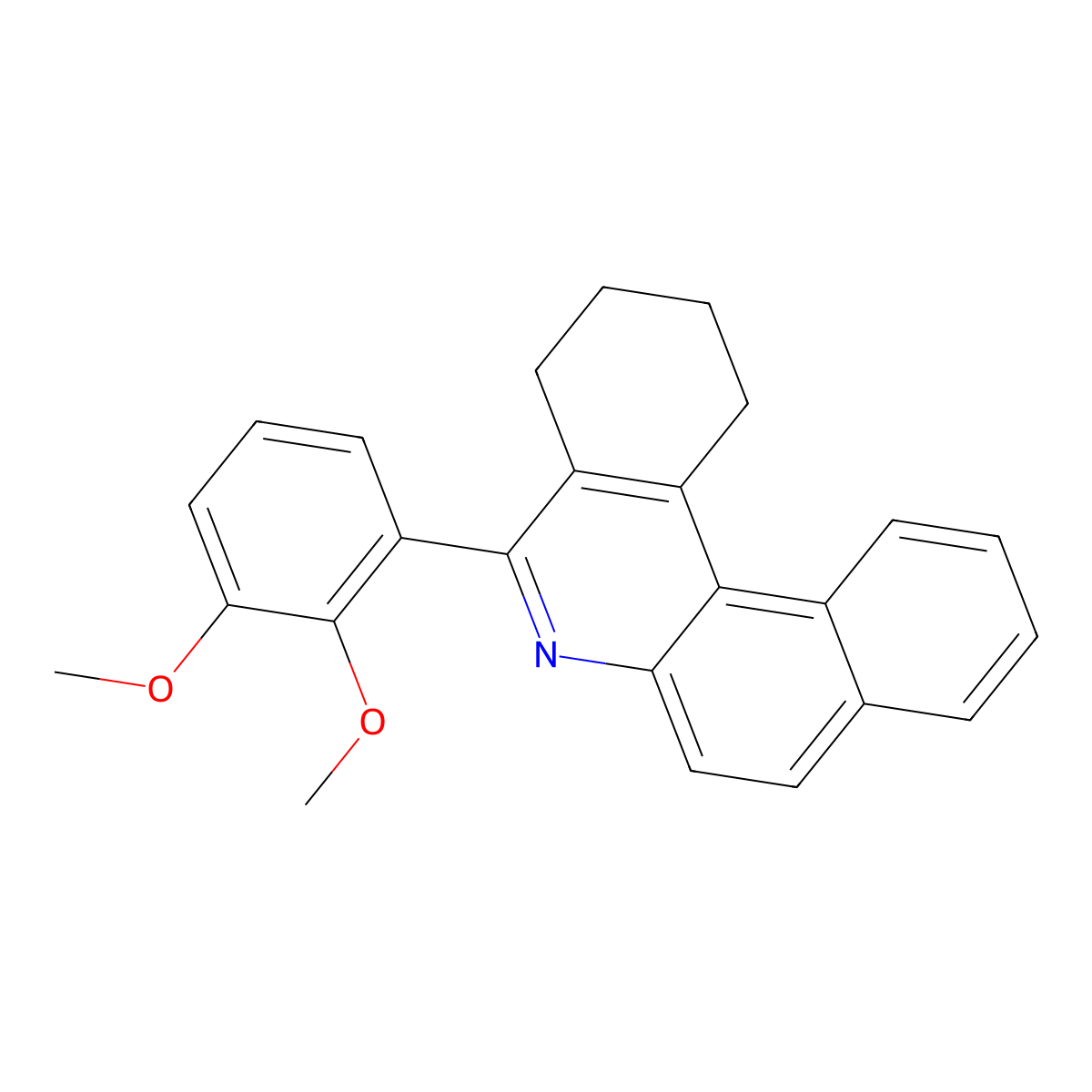 5-(2,3-Dimethoxyphenyl)-1,2,3,4-tetrahydrobenzo[a]phenanthridine molecular structure, CAS 5635-62-1