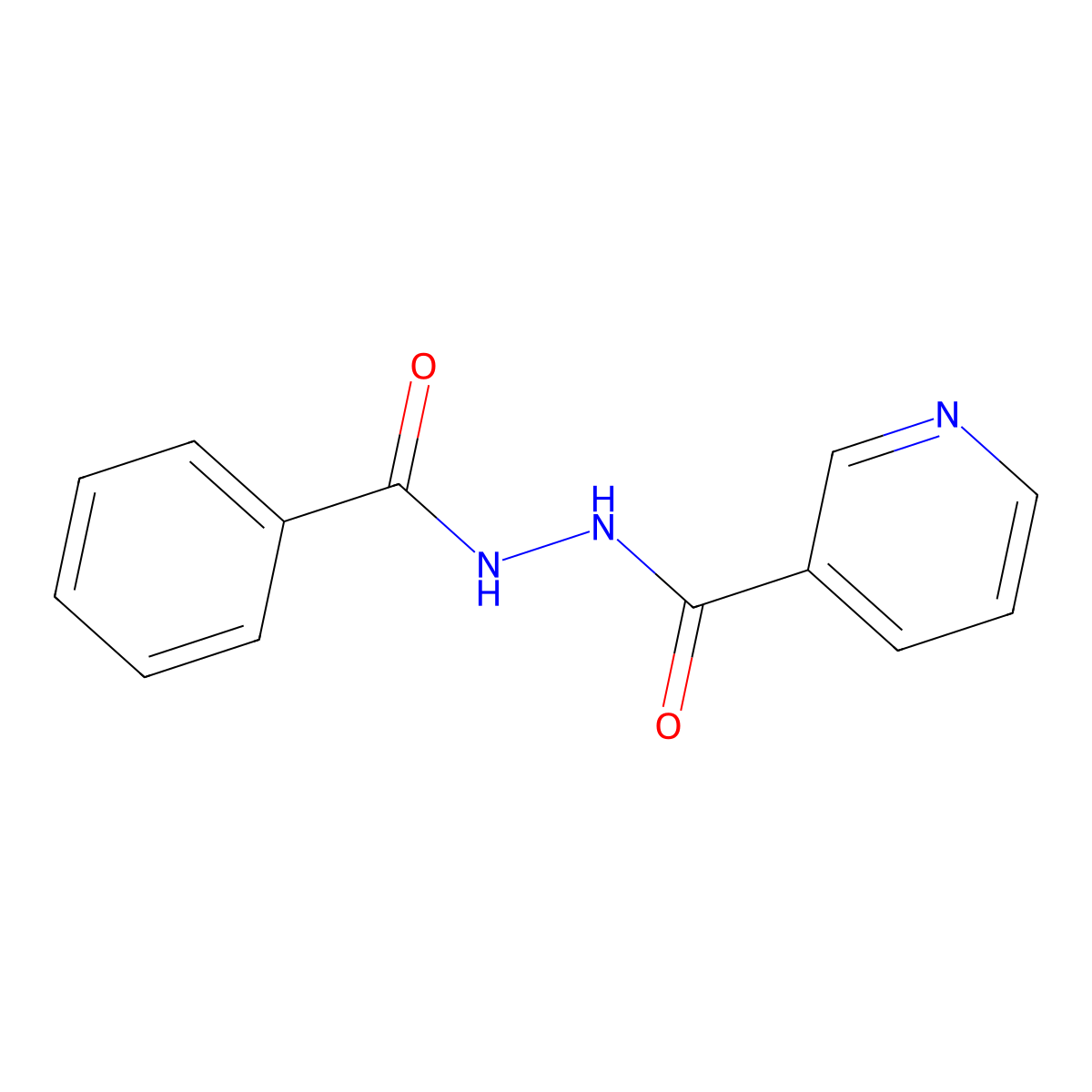 3-[(2-Benzoyl)-hydrazinocarbonyl]pyridine molecular structure, CAS 56352-76-2