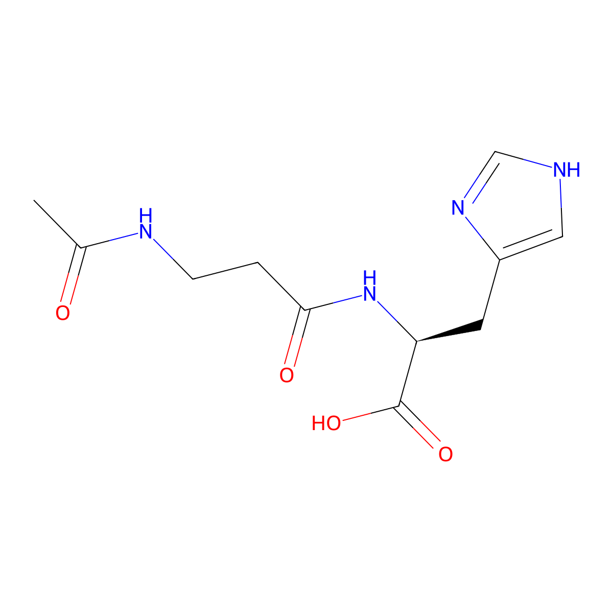 N-Acetyl-L-carnosine molecular structure, CAS 56353-15-2