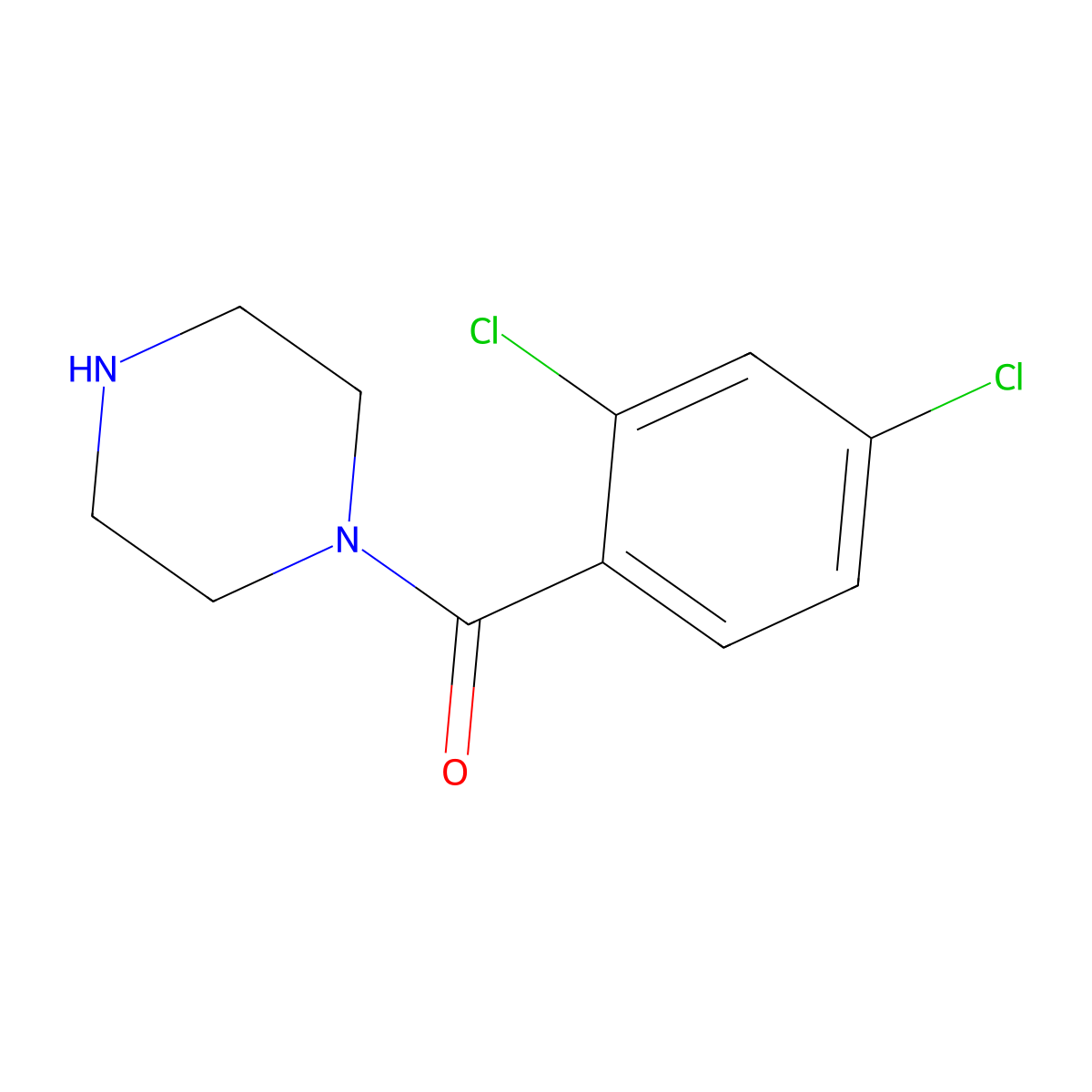 1-(2,4-Dichlorobenzoyl)piperazine molecular structure, CAS 563538-34-1