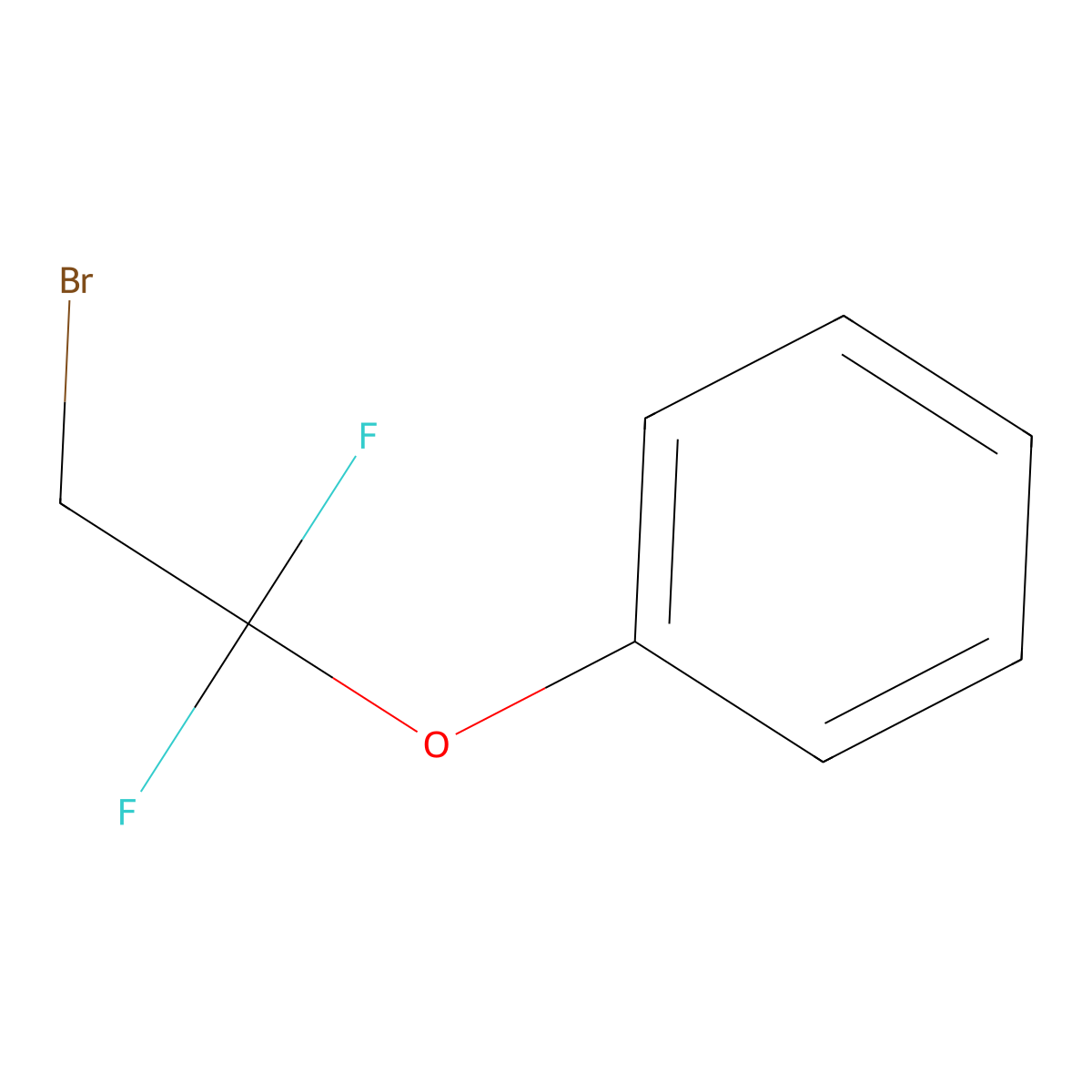 (2-Bromo-1,1-difluoroethoxy)benzene molecular structure, CAS 56354-47-3