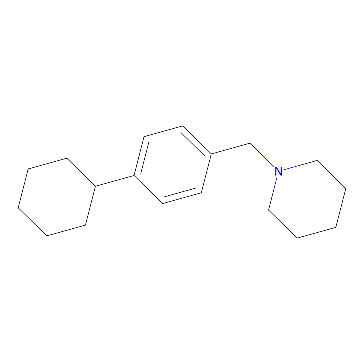 1-(4-Cyclohexylbenzyl)piperidine molecular structure, CAS 56354-62-2