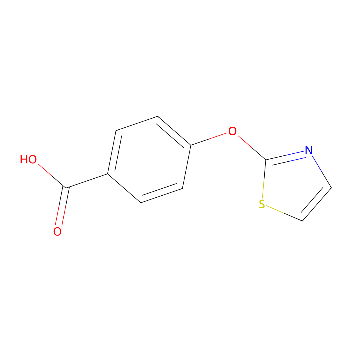 4-(Thiazol-2-yloxy)benzoic acid molecular structure, CAS 56355-20-5