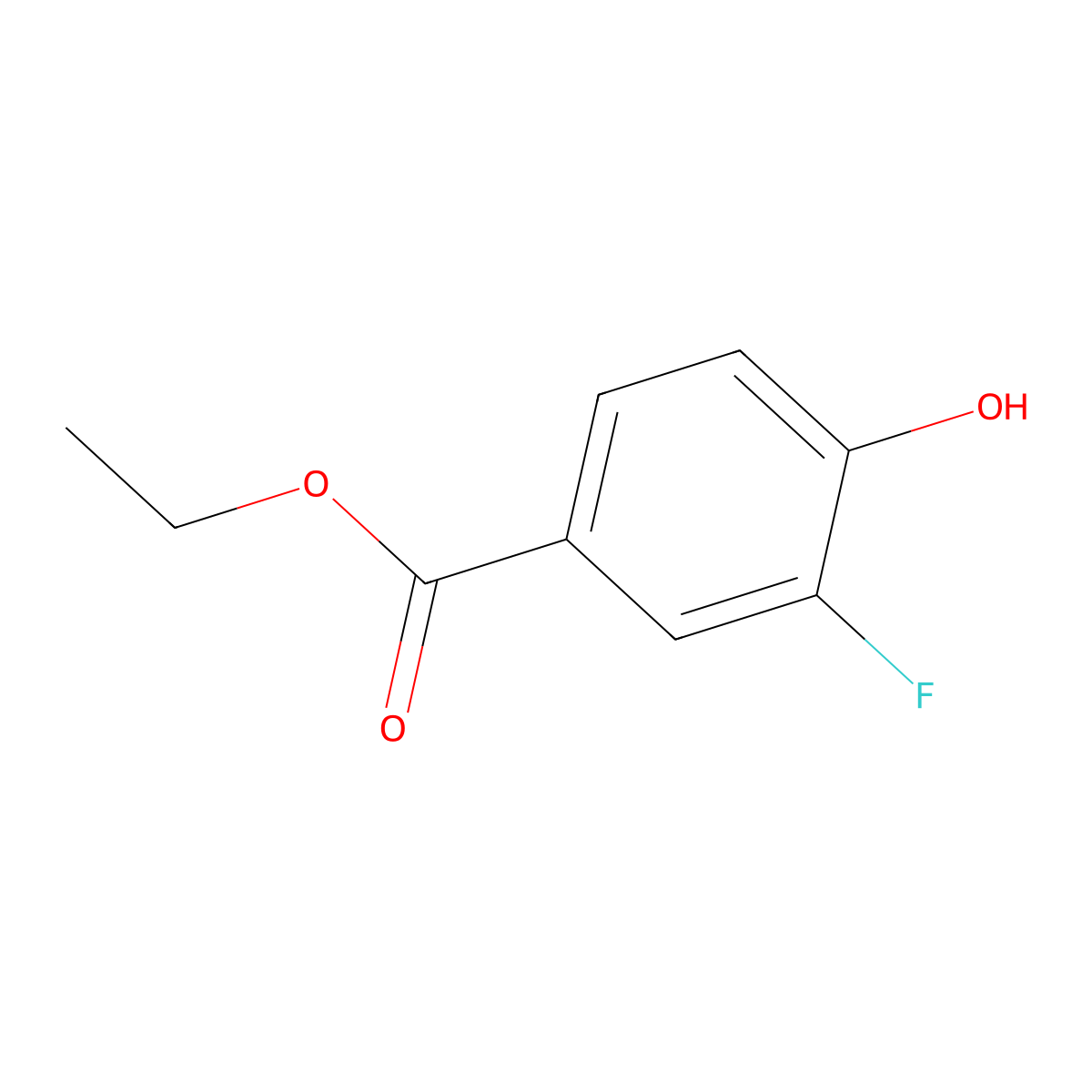 Ethyl 3-fluoro-4-hydroxybenzoate molecular structure, CAS 56355-21-6