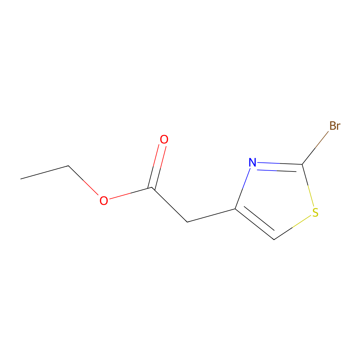 Ethyl 2-(2-bromo-1,3-thiazol-4-yl)acetate molecular structure, CAS 56355-79-4