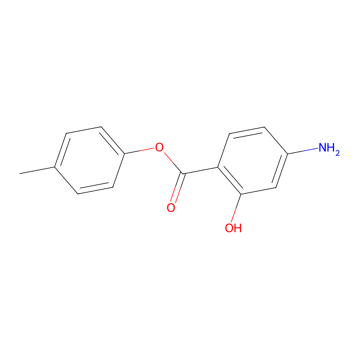 Para-tolyl 4-aminosalicylate molecular structure, CAS 56356-15-1