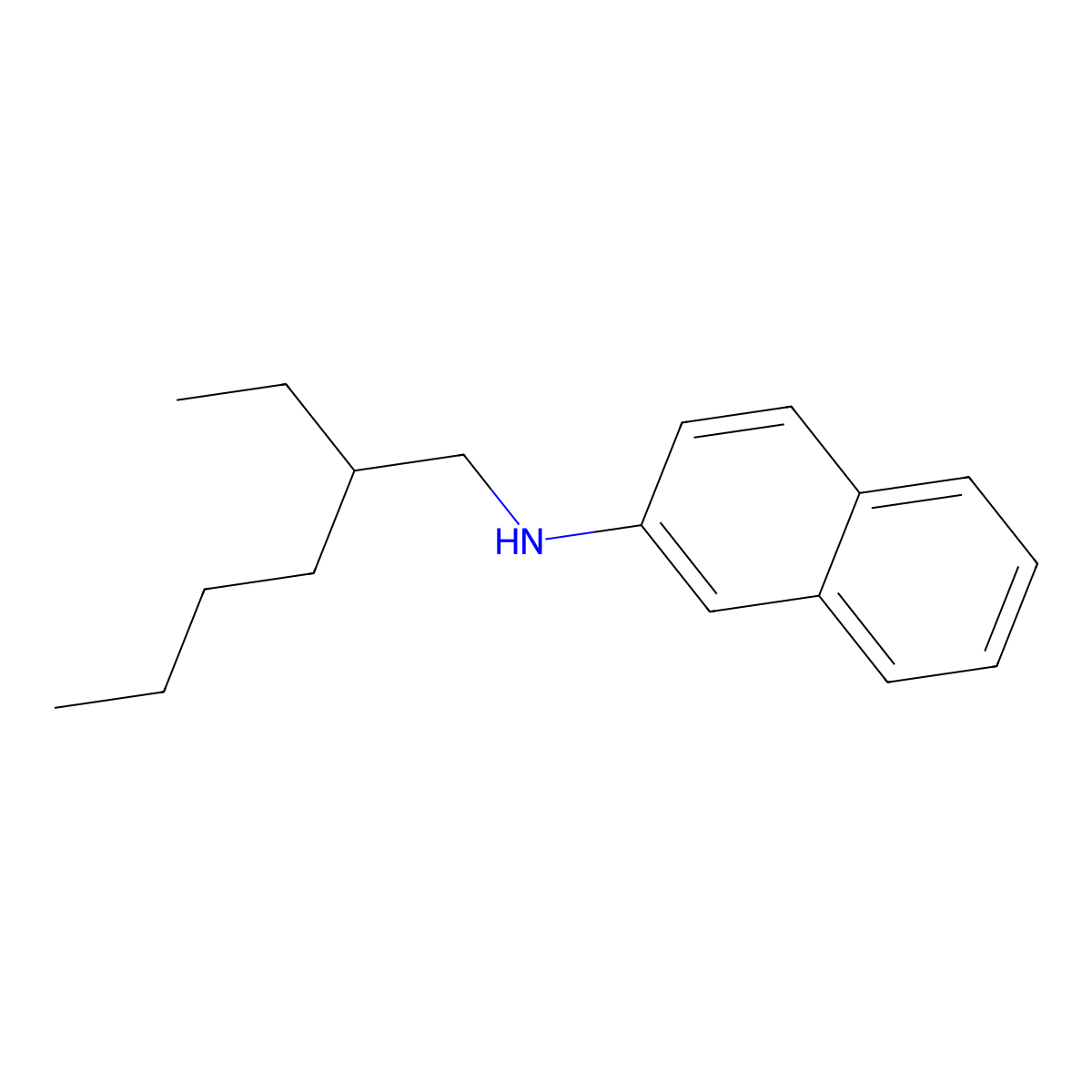 N-(2-ethylhexyl)naphthalen-2-amine molecular structure, CAS 56358-17-9