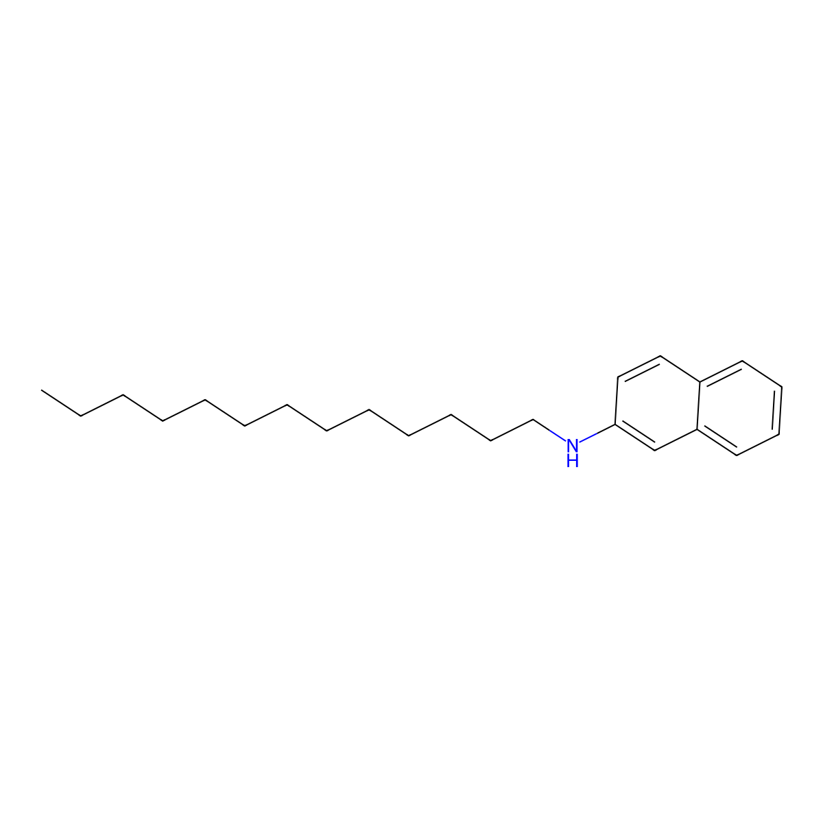 N-Tridecylnaphthalen-2-amine molecular structure, CAS 56358-18-0