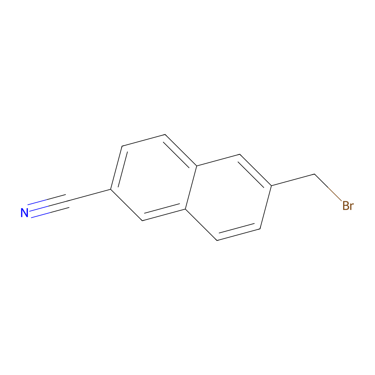 6-(Bromomethyl)-2-naphthonitrile molecular structure, CAS 56358-46-4