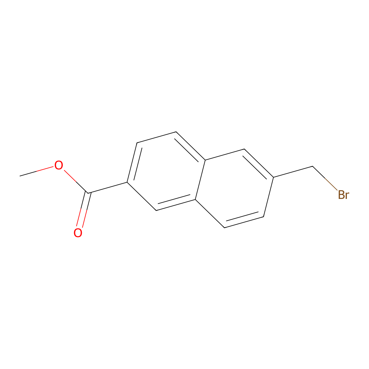 Methyl 6-(bromomethyl)-2-naphthoate molecular structure, CAS 56358-60-2