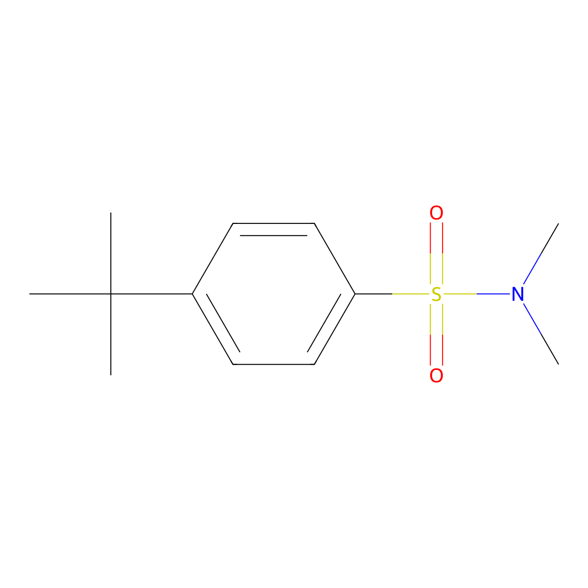 4-tert-butyl-N,N-dimethylbenzenesulfonamide molecular structure, CAS 5636-10-2