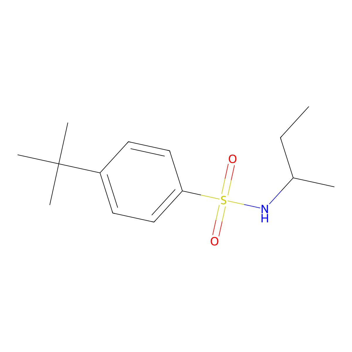 N-(sec-butyl)-4-tert-butylbenzenesulfonamide molecular structure, CAS 5636-15-7