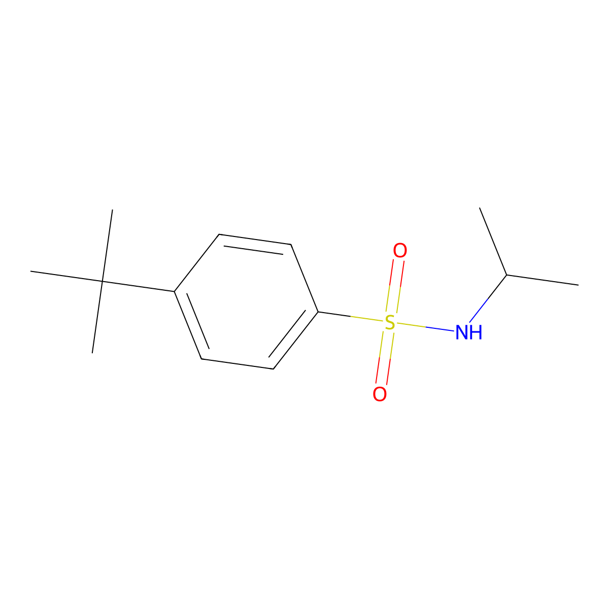 4-tert-butyl-N-propan-2-ylbenzenesulfonamide molecular structure, CAS 5636-16-8
