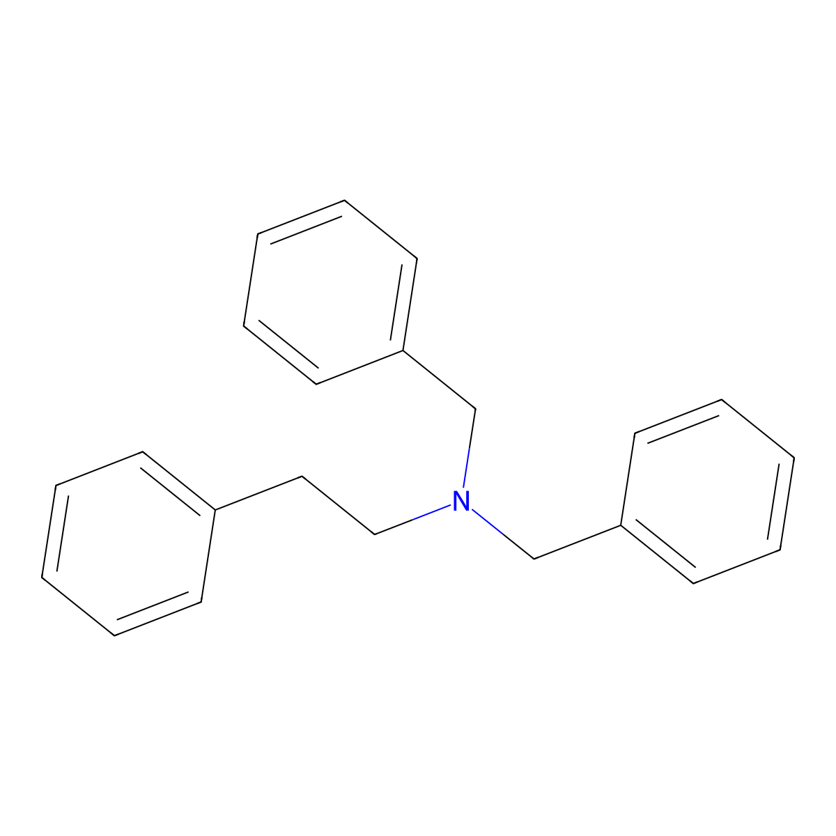 N,N-dibenzyl-2-phenylethanamine molecular structure, CAS 5636-54-4