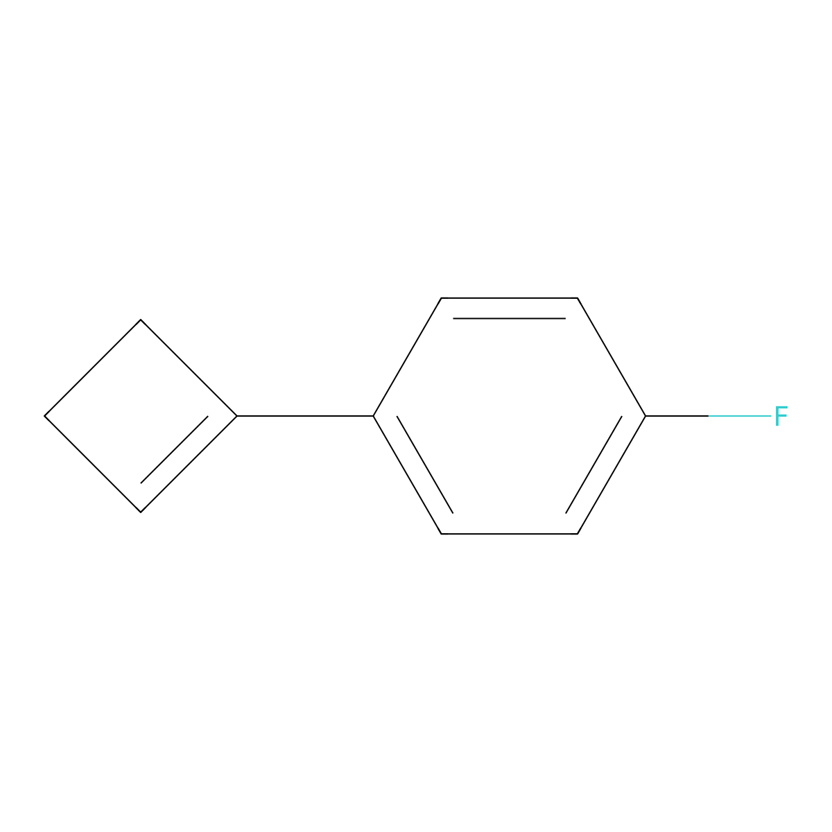 1-(Cyclobut-1-en-1-yl)-4-fluorobenzene molecular structure, CAS 56360-92-0