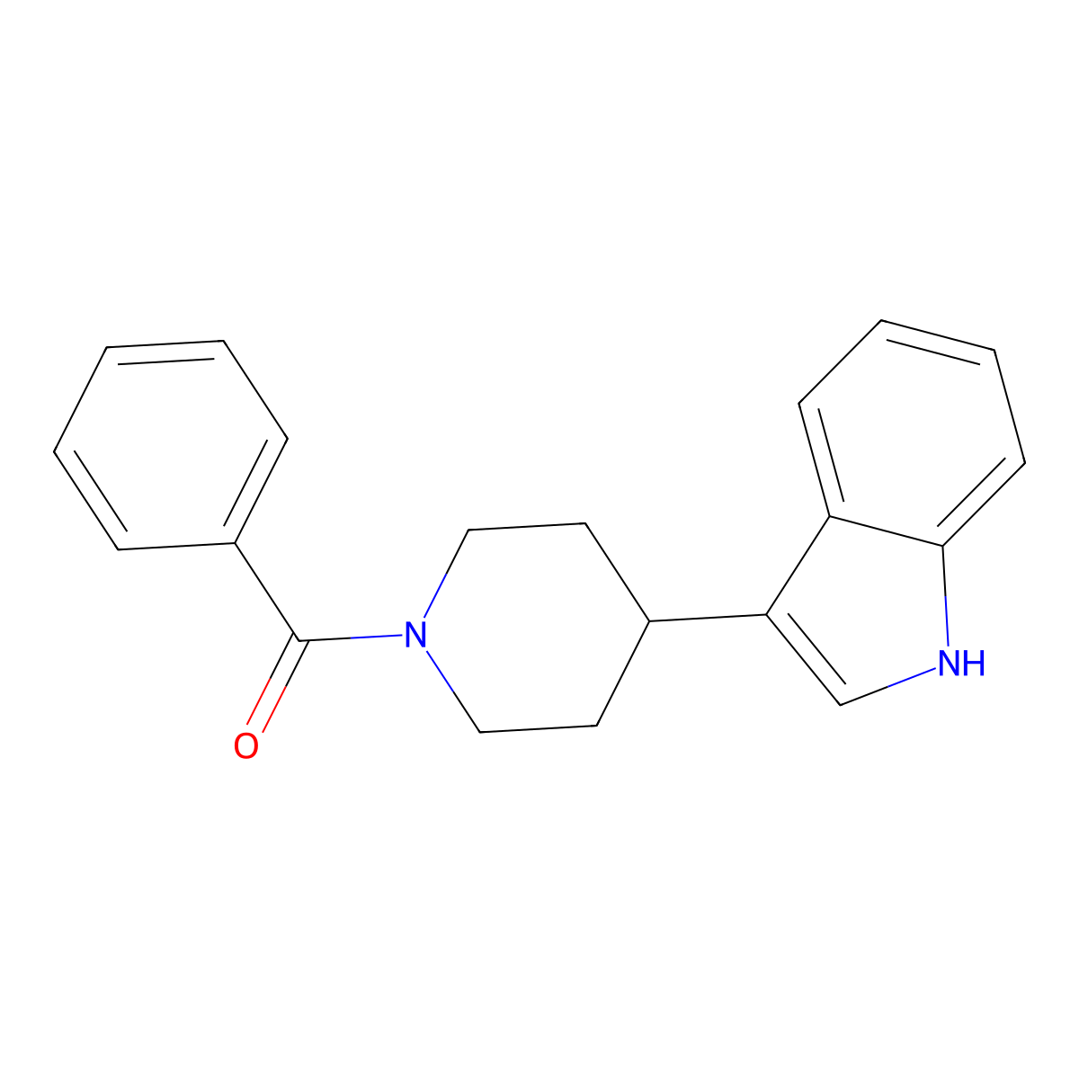1-benzoyl-4-(1H-indol-3-yl)piperidine molecular structure, CAS 56361-85-4