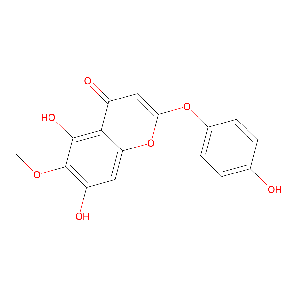 Capillarisin molecular structure, CAS 56365-38-9