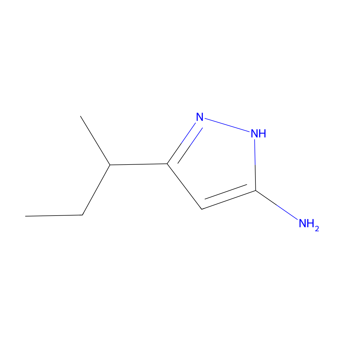 3-sec-Butyl-1H-pyrazol-5-amine molecular structure, CAS 56367-25-0